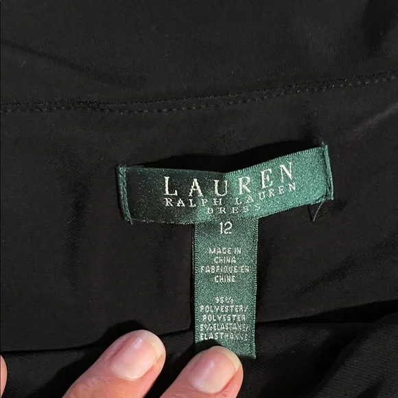 Lauren Ralph Lauren Black One-Shoulder Dress - Picture 2 of 5